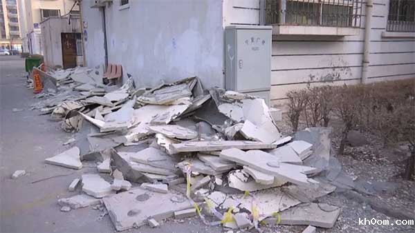 一场大风过后，银川一小区外墙保温层大面积脱落！